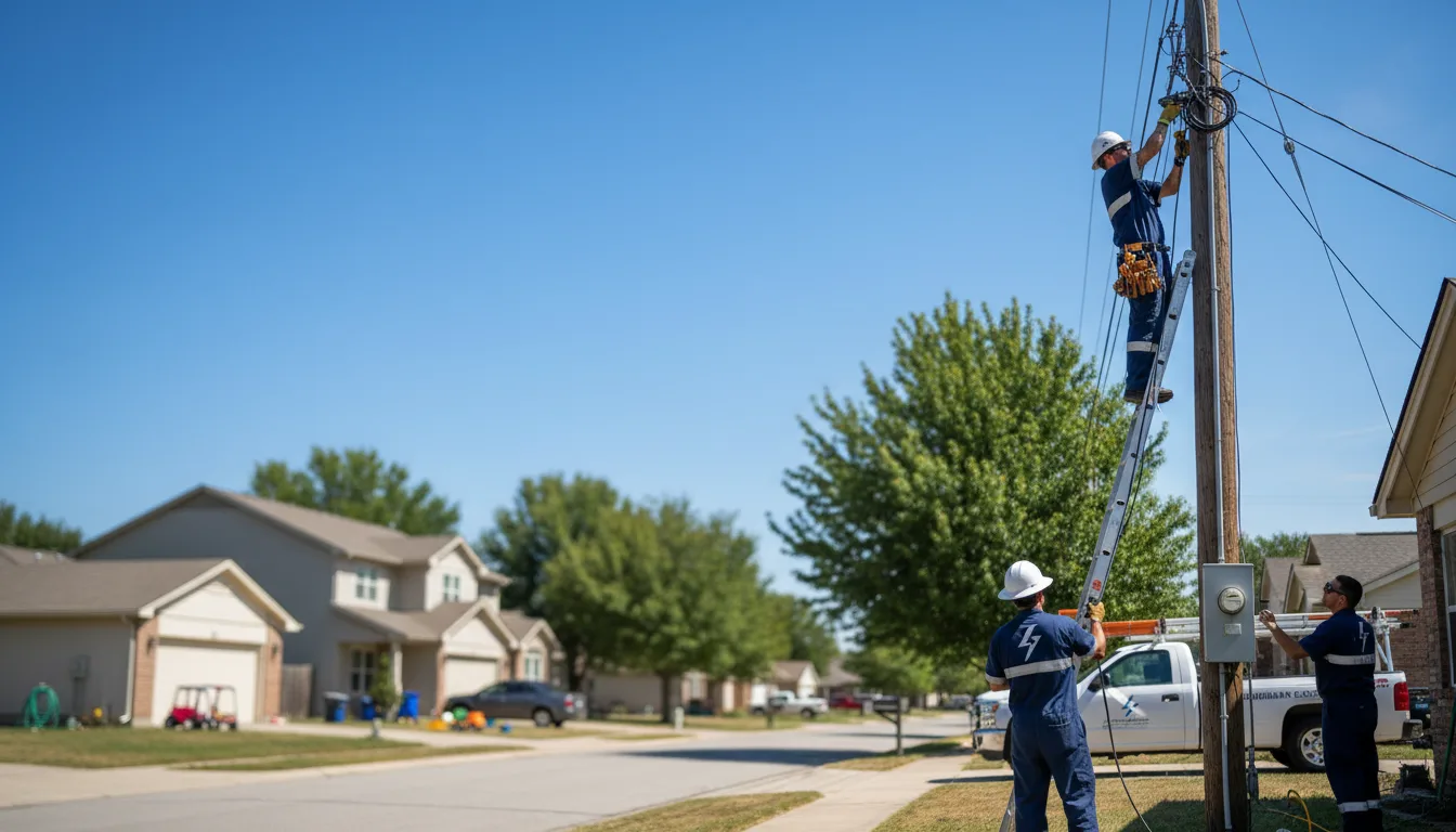 Residential electrician providing installation services in Gibsland, LA